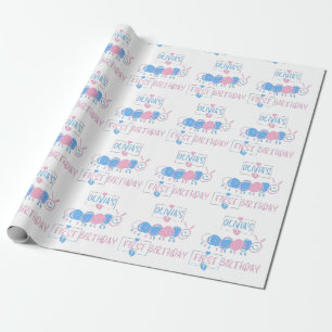 Schattigee gepersonaliseerde Kinder Doodle Worm Dr Cadeaupapier