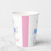 Schattigee gepersonaliseerde Kinder Doodle Worm Dr Papieren Bekers (Links)