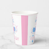 Schattigee gepersonaliseerde Kinder Doodle Worm Dr Papieren Bekers (Rechts)