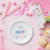 Schattigee gepersonaliseerde Kinder Doodle Worm Dr Papieren Bordje (Feest)