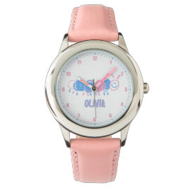 Schattigee Gepersonaliseerde Kinder Doodle Worm Te Horloge