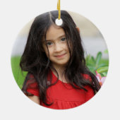 Schattigee Gepersonaliseerde Kinder Tekening Kerst Keramisch Ornament (Achterkant)