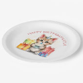 Schattigee gepersonaliseerde kitten in het Pet van Papieren Bordje (Gekanteld)