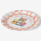 Schattigee gepersonaliseerde kitten in het Pet van Papieren Bordje (Gekanteld)