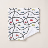 Schattigee gepersonaliseerde kleine Kinder auto Bad Handdoek (Wasdoekje)