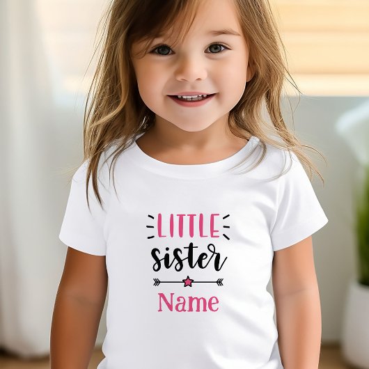 Schattigee gepersonaliseerde kleine zus kinder shirts