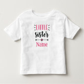 Schattigee gepersonaliseerde kleine zus kinder shirts (Voorkant)