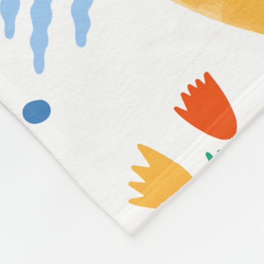 Schattigee gepersonaliseerde kleurrijke dinosaurus fleece deken (Hoek)