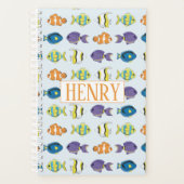 Schattigee gepersonaliseerde kleurrijke tropische planner (Voorkant)