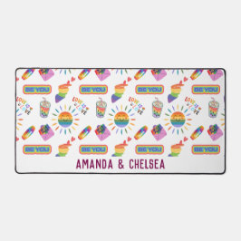 Schattigee gepersonaliseerde LGBTQ+ Pride Desk Mat