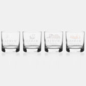 Schattigee gepersonaliseerde luiaard vossen bij en whisky glas (Achterkant)