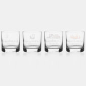 Schattigee gepersonaliseerde luiaard vossen bij en whisky glas (Achterkant)