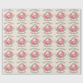 Schattigee gepersonaliseerde Maryland Crab Christm Cadeaupapier (Vlak)