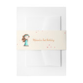 Schattigee gepersonaliseerde meisjesverjaardag uitnodigingen wikkel (Voorkant Voorbeeld)