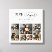 Schattigee gepersonaliseerde Moederdag familie fot Canvas Afdruk (Voorkant)