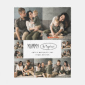 Schattigee gepersonaliseerde Moederdag familie fot Fleece Deken (Voorkant)