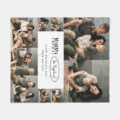 Schattigee gepersonaliseerde Moederdag familie fot Fleece Deken (Voorkant (Horizontaal))