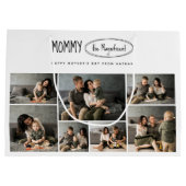 Schattigee gepersonaliseerde Moederdag familie fot Groot Cadeauzakje (Achterkant)