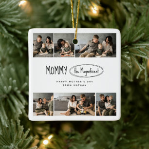 Schattigee gepersonaliseerde Moederdag familie fot Keramisch Ornament