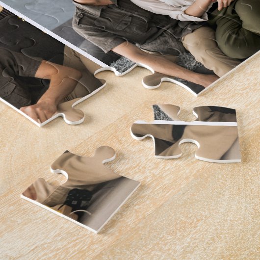 Schattigee gepersonaliseerde Moederdag familie fot Legpuzzel (Zijkant)