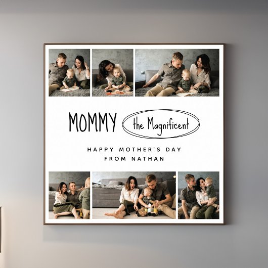 Schattigee gepersonaliseerde Moederdag familie fot Poster