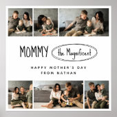 Schattigee gepersonaliseerde Moederdag familie fot Poster (Voorkant)