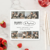 Schattigee gepersonaliseerde Moederdag familie fot Servet (Insitu)