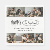 Schattigee gepersonaliseerde Moederdag familie fot Servet (Voorkant)