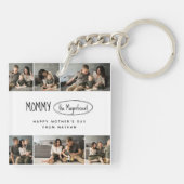 Schattigee gepersonaliseerde Moederdag familie fot Sleutelhanger (Achterkant)