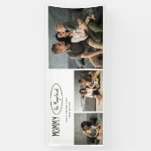 Schattigee gepersonaliseerde Moederdag familie fot Spandoek (Verticaal)