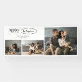 Schattigee gepersonaliseerde Moederdag familie fot Spandoek (Horizontaal)