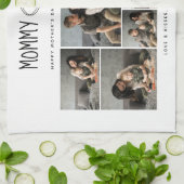 Schattigee gepersonaliseerde Moederdag familie fot Theedoek (Gevouwen)