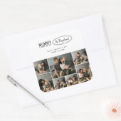 Schattigee gepersonaliseerde Moederdag familie fot Vierkante Sticker (Envelop)