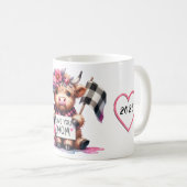 Schattigee gepersonaliseerde Moederdag-offerte/Koe Koffiemok (Voorkant rechts)
