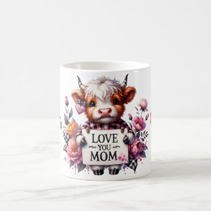 Schattigee gepersonaliseerde Moederdag-offerte/Koe Koffiemok