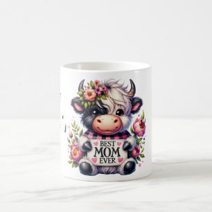 Schattigee gepersonaliseerde Moederdag-offerte/Koe Koffiemok
