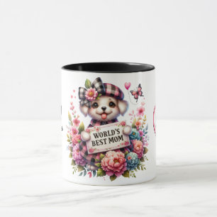 Schattigee gepersonaliseerde Moederdag quote/Dog Mok