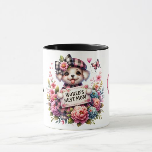 Schattigee gepersonaliseerde Moederdag quote/Dog Mok (Midden)