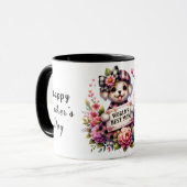 Schattigee gepersonaliseerde Moederdag quote/Dog Mok (Voorkant links)