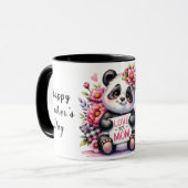 Schattigee gepersonaliseerde Moederdag-quote/panda Mok (Voorkant links)