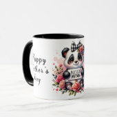 Schattigee gepersonaliseerde Moederdag-quote/panda Mok (Voorkant links)