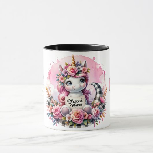 Schattigee gepersonaliseerde Moederdag-quote/panda Mok (Midden)