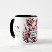 Schattigee gepersonaliseerde Moederdag quote/Pig Mok (Voorkant links)