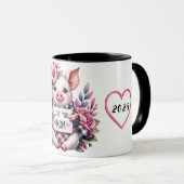 Schattigee gepersonaliseerde Moederdag quote/Pig Mok (Voorkant rechts)