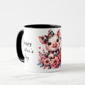 Schattigee gepersonaliseerde Moederdag quote/Pig Mok (Voorkant links)