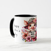 Schattigee gepersonaliseerde Moederdag quote/Pig Mok (Voorkant links)