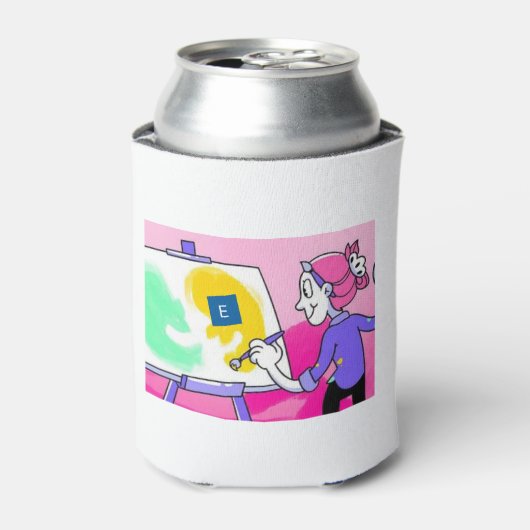 Schattigee gepersonaliseerde mok blikjeskoeler (Blikje Voorkant)