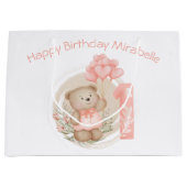 Schattigee Gepersonaliseerde Naam 1e Verjaardagsme Groot Cadeauzakje (Voorkant)