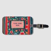 Schattigee gepersonaliseerde naam Inspirivity Flor Bagagelabel (Voorkant (horizontaal))