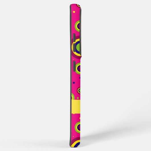 Schattigee gepersonaliseerde naam Magenta Abstract Samsung Galaxy Hoesje (Rechterkant)